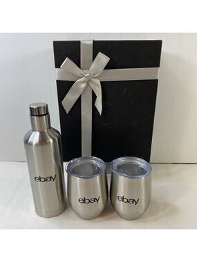 Stainless Steel Insulated Drinkware Set Wine Tumblers Water Bottle eBayana